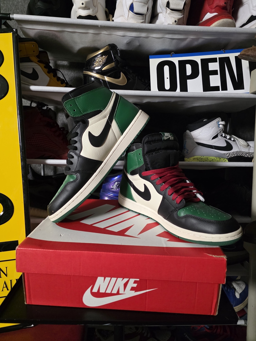 🔥 Nike Air Jordan 1 High OG Green Black White - Men's Basketball Shoes